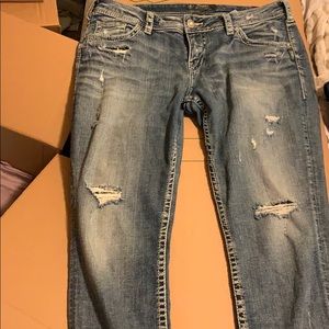 Silver Co Boyfriend Capri